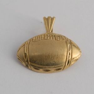 Gold football charm